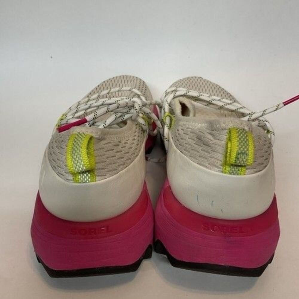 Sorel Kinetic Impact Pink/White Lace Up Cactus Sneakers Women 9.5 Vietnam Mesh - Picture 4 of 12